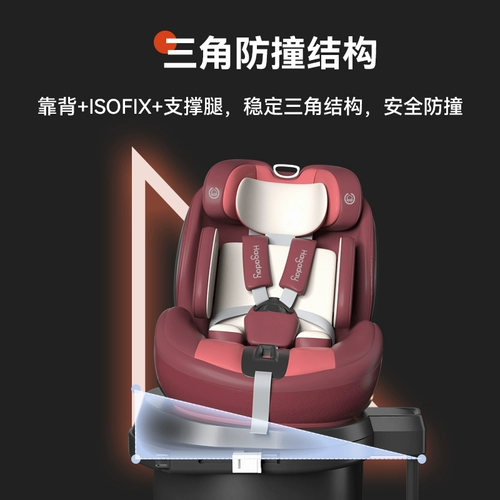 Hagaday Hakada Seat Seation Seat 0-7-летний ребенок Baby Car 360 градусов вращающийся isofix