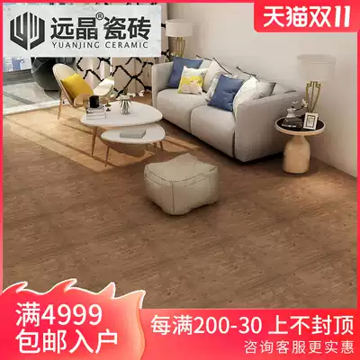 Far Crystal Nordic imitation solid wood bedroom wood grain living room kitchen balcony non-slip floor tile 600x600 antique brick