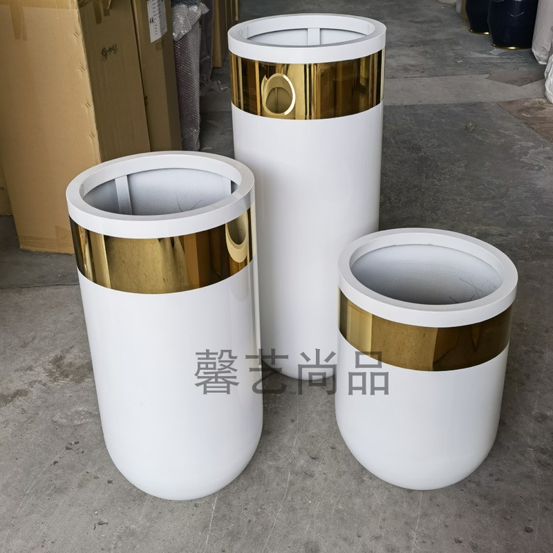 Stainless Steel Vases Bicolor Florator Ground Metal Flowerpots Beauty Chen Vase Pendulum flowers bowl 21 years new modern