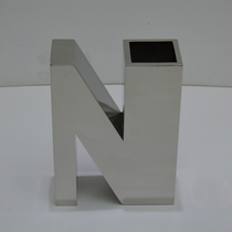 Stainless steel vase letters N flower ornaments electroplating gold metal flower pot floor flower pot New