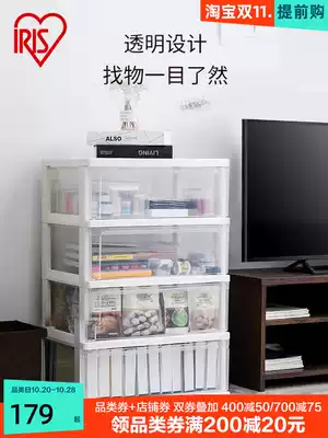 IRISIRIS multi-layer transparent storage cabinet drawer snack toy Alice children's clothes storage cabinet