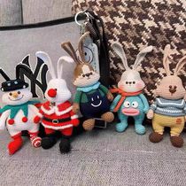 1556 Rabbit Hole Illustration Handmade Wool Crochet Doll Pendant Ornaments Micro Hook Disguise Rabbit Hole Crochet Illustration