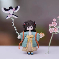 1690 Tang Li Xue Illustration Handmade Wool Crochet Doll Pendant Ornament Micro Hook Girl Doll Tang Li Xue Illustration