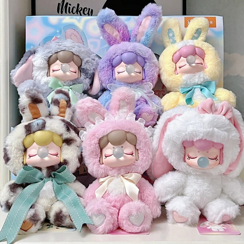 Authentic Rolife Nancie Second Generation Glitter Plush Bunny Vinyl Series Blind Box Trendy Toy Figurine Gift