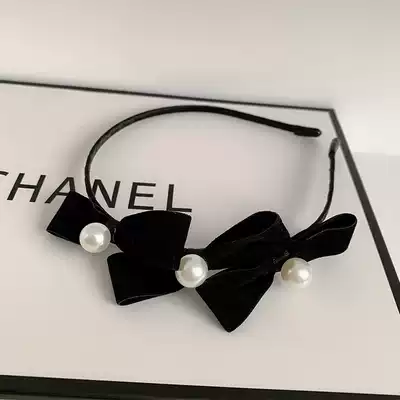 Pearl bow hair band elegant, exquisite, high-end, high-end, super fairy hair accessories 2021 new trendy headdress