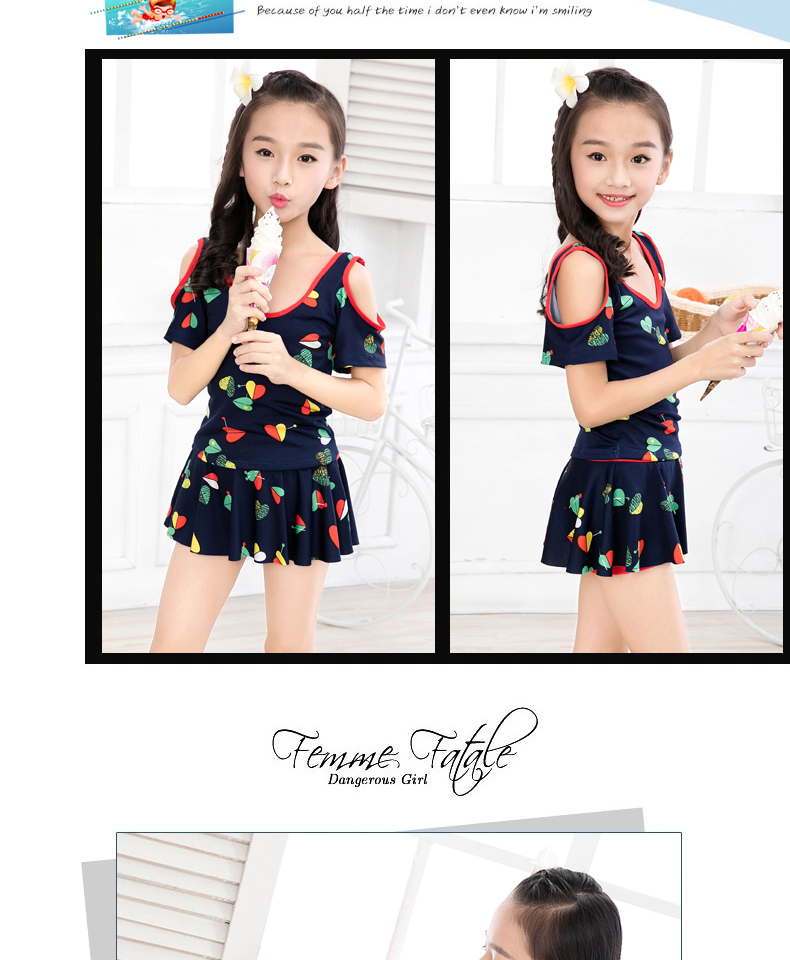 Đồ bơi cho bé gái Đồ bơi trẻ em Cô gái lớn Trẻ em phiên bản Hàn Quốc của bộ đồ bơi một mảnh dành cho học sinh bộ bơi cho bé