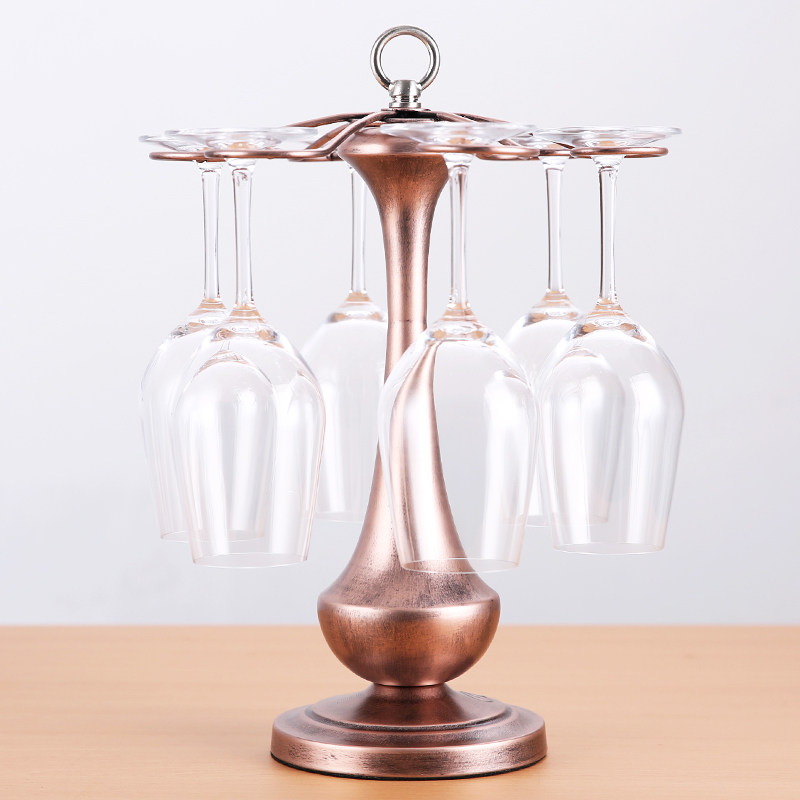 European red wine glass frame creative personality poured glass frame iron stainless steel high cup frame wine glass rack