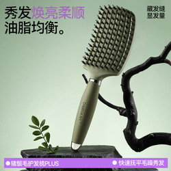 멧돼지 강모 리브 빗 높은 두개골 상단 푹신한 헤어 빗