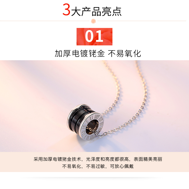 Sterling silver necklace getting lock han edition sen is a pendant necklace ceramic contracted students red trill with money