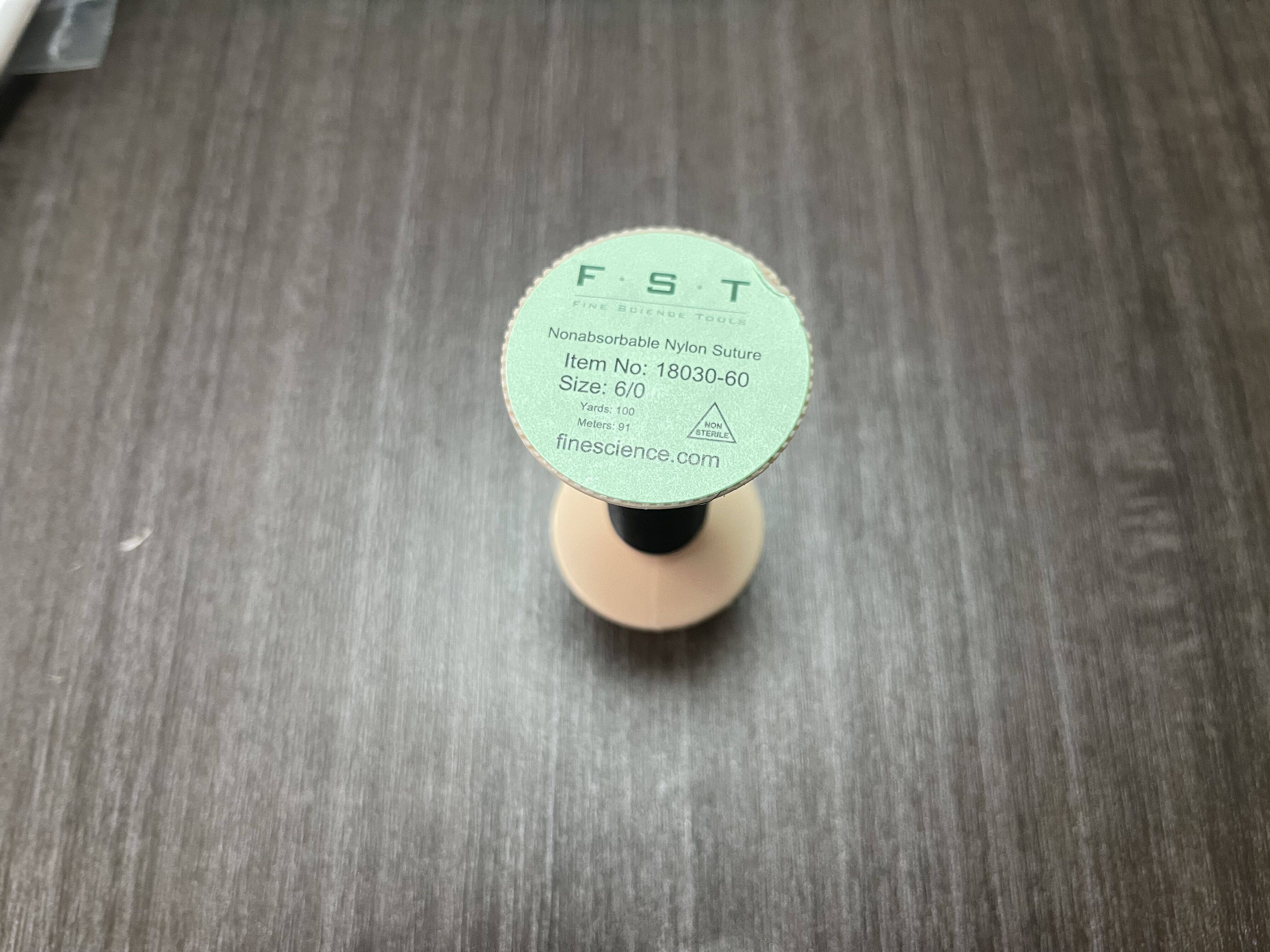 FST缝合线18030-60 尼龙单丝缝合线6/0 动物解剖缝合线0.07mm