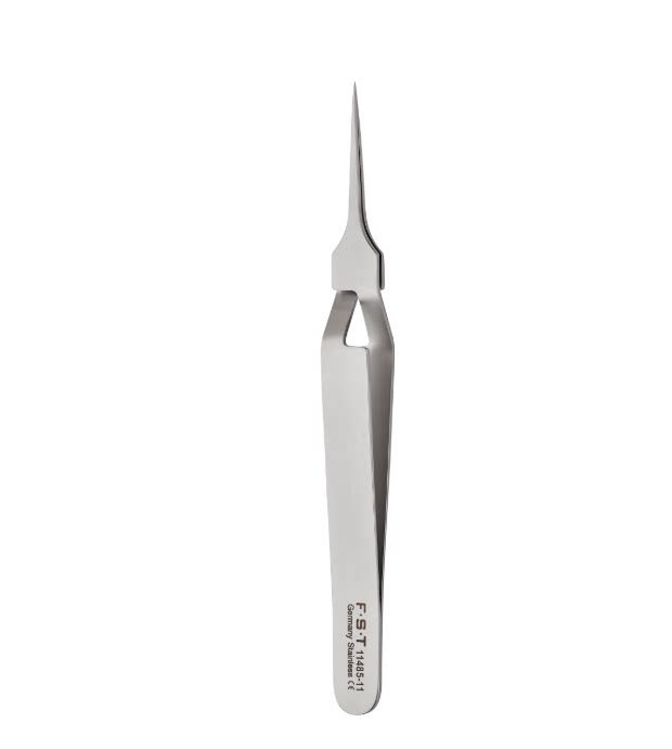 FST镊子11485-11 Fine Forceps Self-Closing 尖头自锁精细镊子