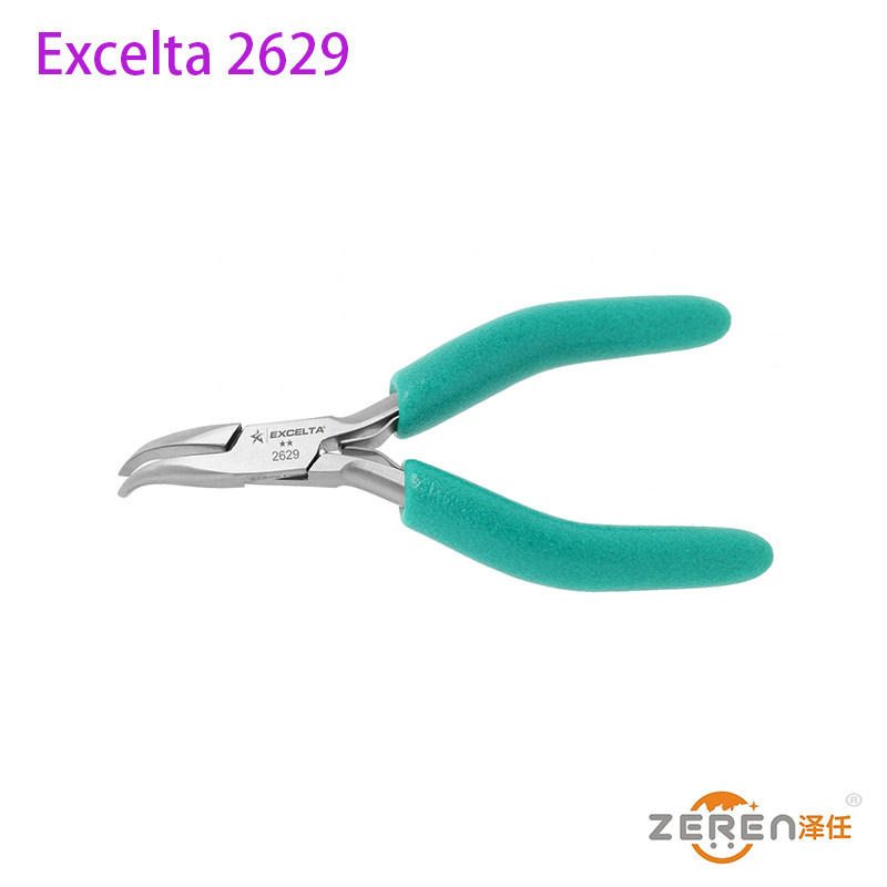 Excelta弯头钳子2629 微电子组装弯头尖嘴钳 电气安装防静电钳子