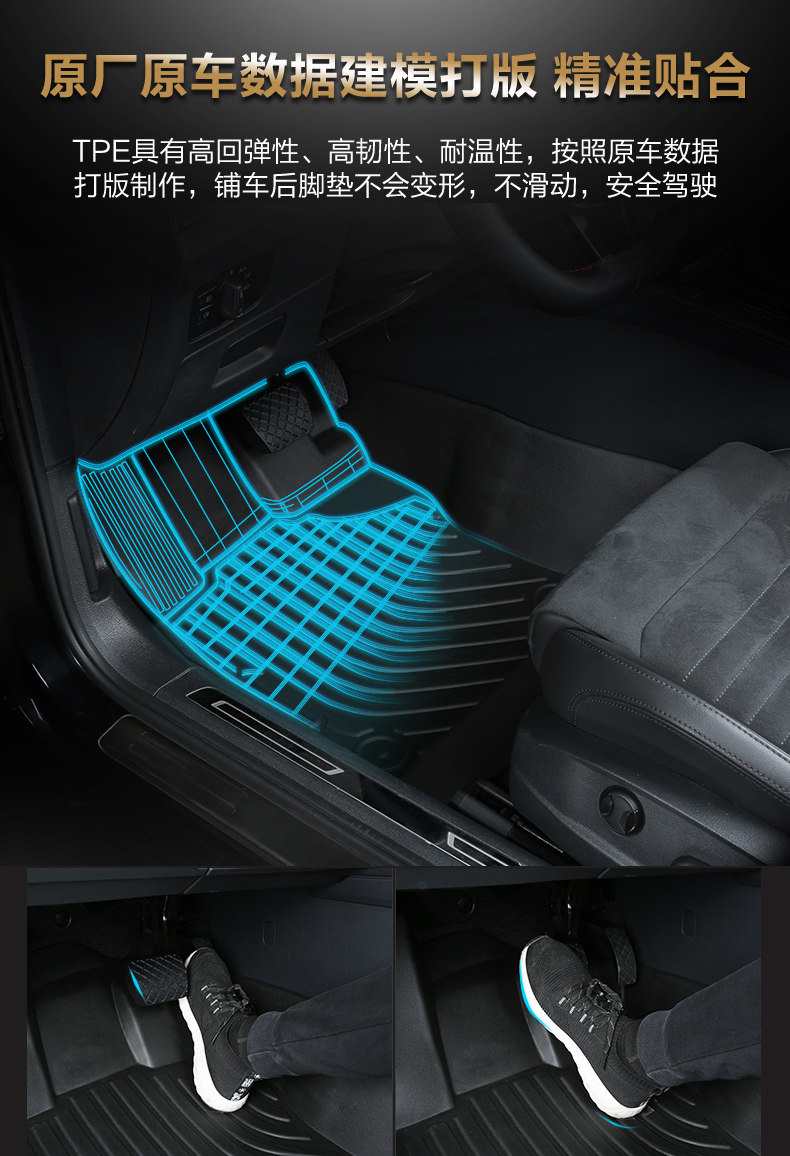 Dedicated to SAIC Volkswagen Lavida Foot Pad tpe Waterproof New and Old Sailing Lavida plus Pure Electric Car Foot Pad