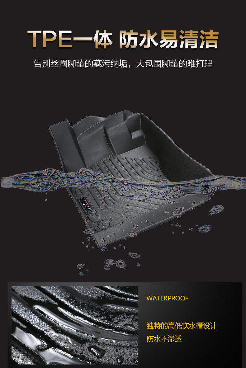 Dedicated to FAW Toyota Corolla Foot Pad tpe Waterproof New and Old 1.2T Double Engine 12 Generation 1.5L Car Foot Pad