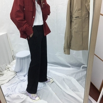 South Korea Dongdaemun wide-legged pants men retro couple wide-legged pants mens straight pants trousers loose casual trousers men