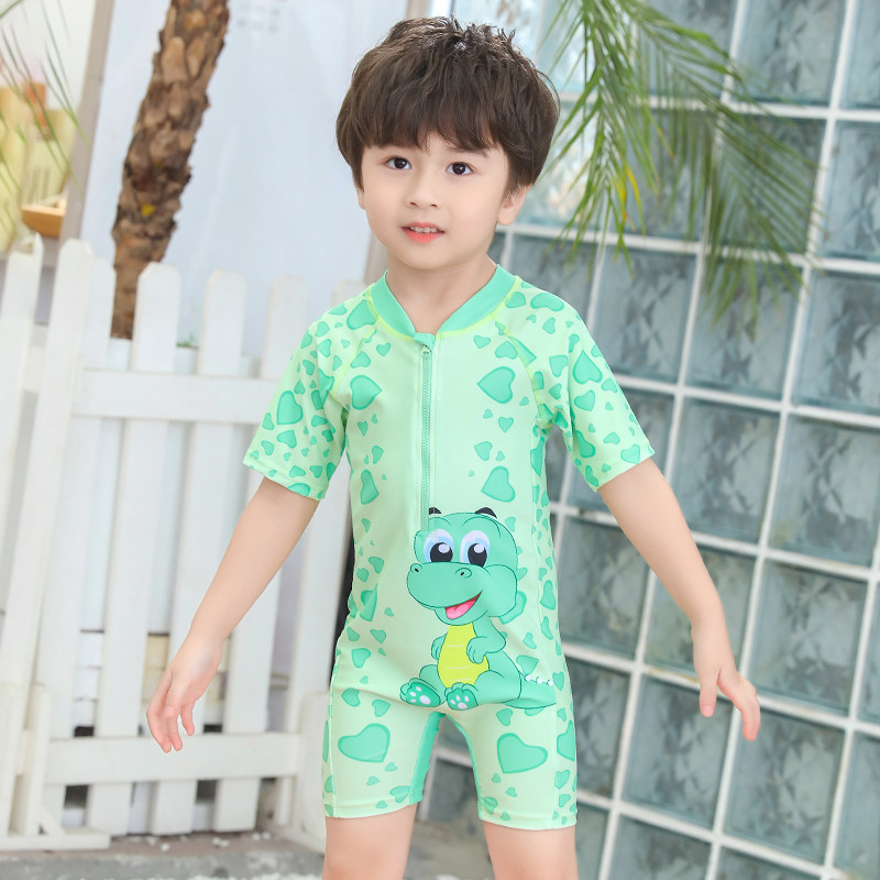 Children's swimsuit boy Xia Xiaozhong Big Child Siamese Sunscreen Quick Dry 2021 New Boy Swimming Pants Set