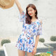 Swimsuit Couple Suit Slim Conservative Couple Style Seaside Resort Beach Hot Spring Skirt Swimsuit 2024 ຮູບແບບໃຫມ່