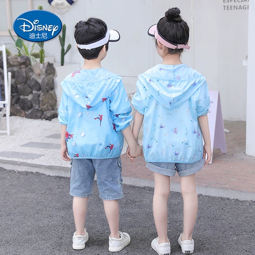 Дисней, детский солнцезащитный крем, одежда для защиты от солнца, летняя куртка подходит для мужчин и женщин, «Холодное сердце», УФ-защита