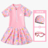 Set for princess, swimwear, waterproof swimming cap, 3 piece set