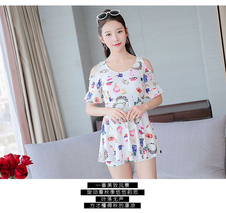 Áo tắm nữ bảo thủ che bụng thon gọn gợi cảm váy một mảnh ngực nhỏ bằng thép tấm tụ tập cô gái Hàn Quốc đầm xuân nóng bỏng - Bộ đồ bơi One Piece bộ đồ bơi nữ liền thân