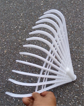 12-tooth plastic rubber grilled grass rake white glue claws fishing grass grass leaves designated area