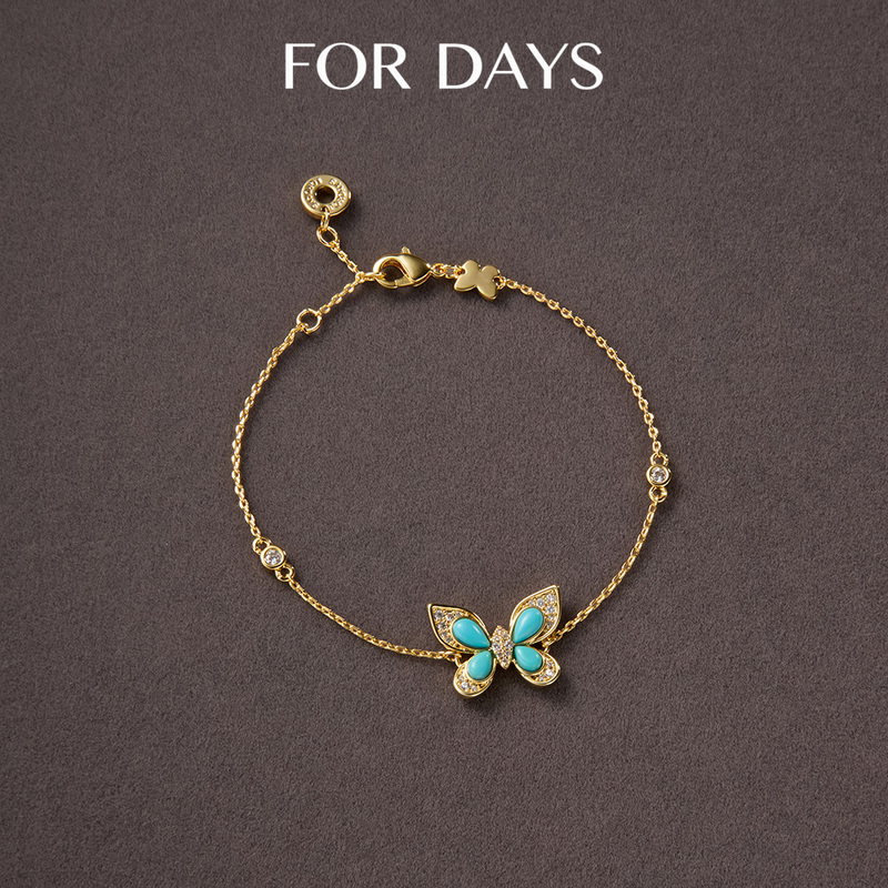 【Little Luxury】For Days Light Luxury and High-End Blue Butterfly Bracelet 【Little Luxury】For Days Light Luxury and High-End Blue Butterfly Bracelet