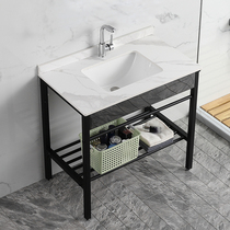 Rock Plate Washbasin Floor Type Stainless Steel Bath Room Cabinet Toilet Balcony Ceramic Wash Basin Wash Table Basin Pool