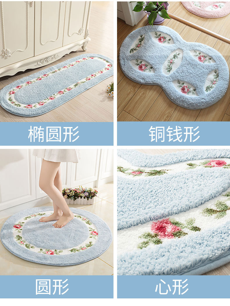 Cửa phòng tắm mat tầng mat cửa lối vào phòng ngủ thấm sàn mat phòng tắm phòng tắm non-slip mat không thấm nước carpet mat