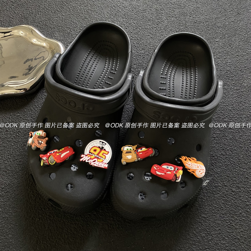 [Odk Original] Cars Mcqueen Croc Shoes DIY Accessories Decorative Shoe Charms Compatible with Crocs