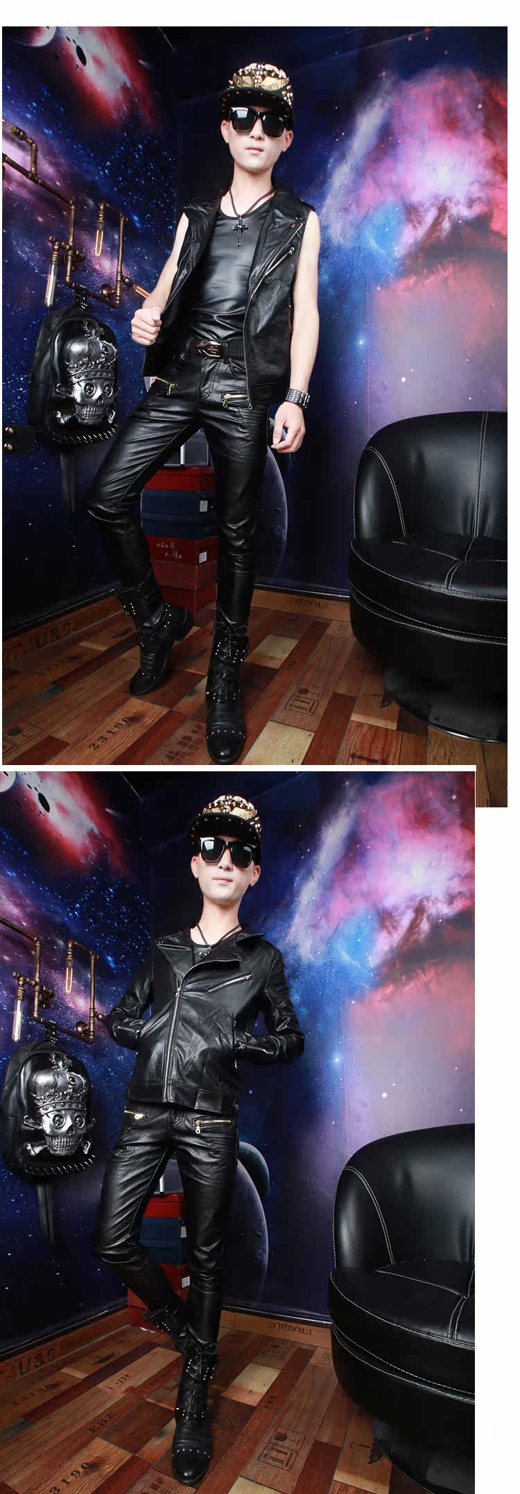 Pantalon cuir homme serré pour automne - Ref 1478907 Image 9