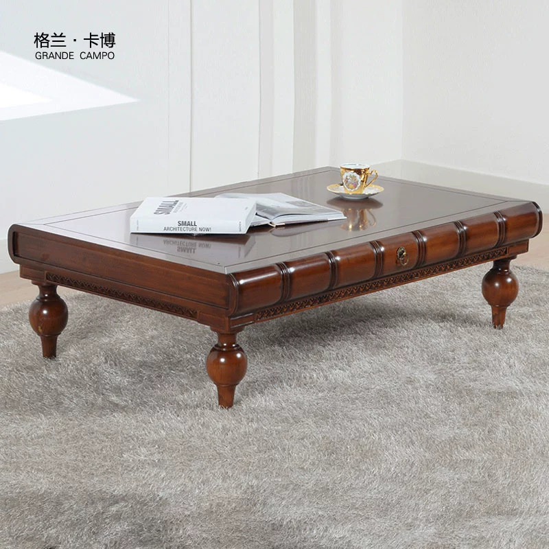 Nội thất phòng khách Grankabo Hàn Quốc bàn cà phê chạm khắc gỗ rắn bàn ghế sofa bên bàn phụ Bàn cà phê căn hộ nhỏ của Mỹ Bàn cà phê - Bàn trà