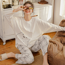 Pajamas female spring and autumn long sleeve cotton students cute Korean girlfriends can wear princess style two-piece suit summer