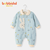 Baby cotton-padded clothes winter thin newborn baby jumpsuits autumn and winter clothes for men and women babies