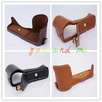 Sony micro single camera A6300 A6000 A5000 A5100 camera bag leather case base half set