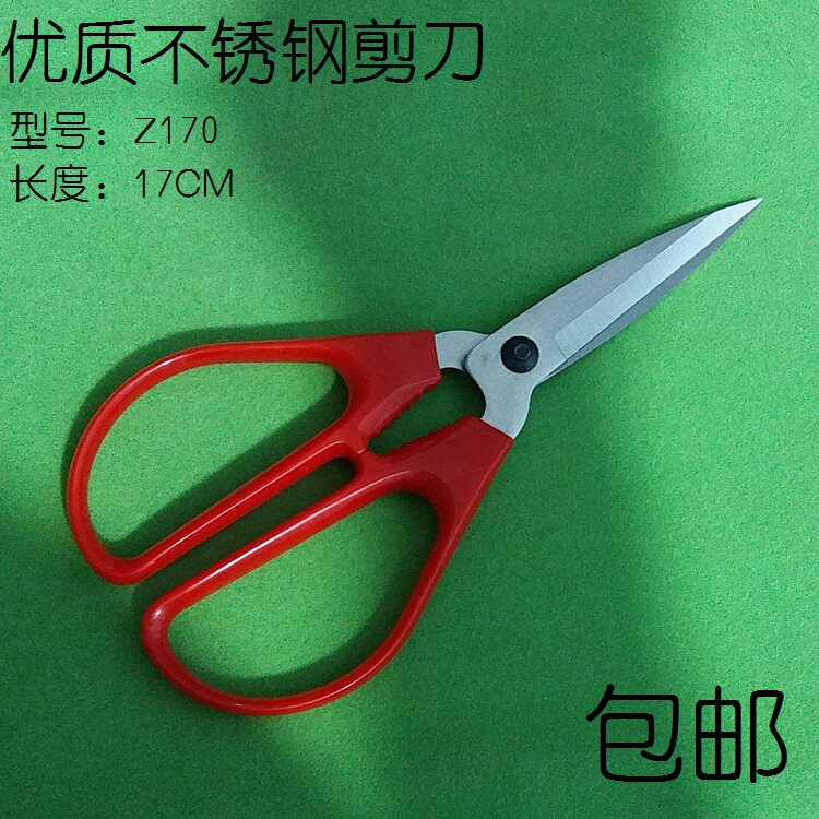 ZX17CM塑胶修边剪刀办公家用剪菜学生手工制作剪纸贴膜锋利剪刀