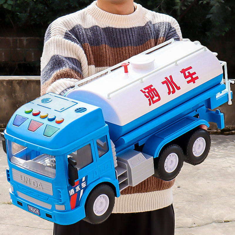 Large number of water spray sprinkler Sprinkler Toy Engineering Car Children Super Inertia Simulation Engineering Car Model Men And Women Series