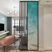 Net Red Partition Bedroom Modern Light Extravagant Clip Silk Glass Screen Background Wall Furniture Living Room Multilateral Box Entry Into The House Genguan