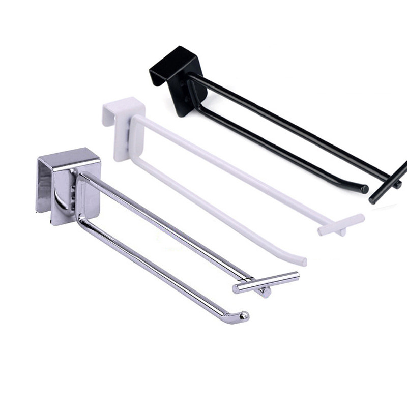 1 52 0 - Car square tube double line peg mall supermarket rack accessories stationery store black and white roast display hook sign
