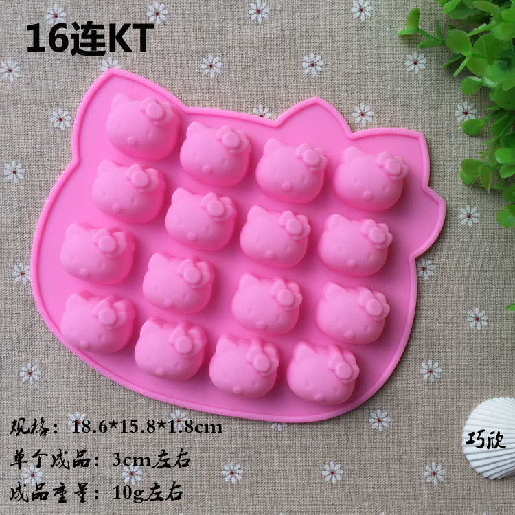 DIY handmade sô cô la silicone khuôn hello kitty handmade xà phòng nướng bánh khuôn khay đá khuon banh trung thu
