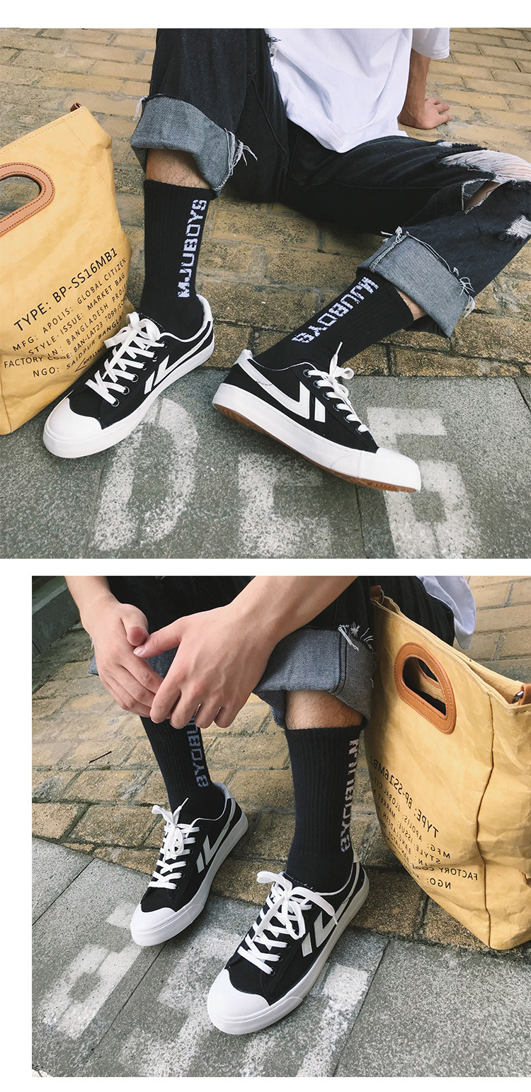 Giày vải xu hướng nam Giày đế xuồng Hàn Quốc ulzzang Giày nam yêu giày Giày Hong Kong retro giày nam giày sục thể thao