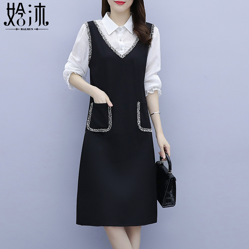 Spring Style Fashion Temperament Hitchhiking Dress Code Women's Dress Spring Autumn Clothing 2022 New Tide High-end Suit Dress