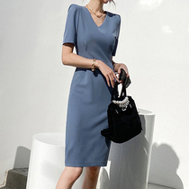 Mapping * Hong Kong light luxury womens 2021 intellectual elegant temperament commuter OL professional slim dress