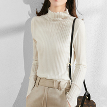 Mapping * Hong Kong light luxury womens fashion versatile temperament slim and thin multi-color long sleeve knitted base shirt