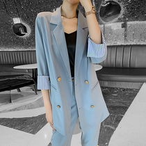 Mapping * Hong Kong light luxury slim slim womens plus size casual high end blazer thin suit suit suit