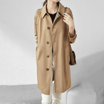 Mapping * Hong Kong light luxury slim slim waist womens 2021 temperament loose square collar straight tube coat coat