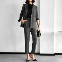 Mapping * Hong Kong light luxury slim slim women high sense business suit professional suit professional suit two-piece suit