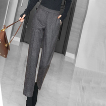 Mapping * Hong Kong light luxury womens new fashion Western style thin wool thin wool medium seam cigarette tube suit pants