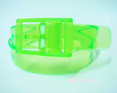 Personality Youth Belt Trend Women's Belt Korea Fluorescent Green Transparent Belt Fashion Joker Street Dance Tide Men