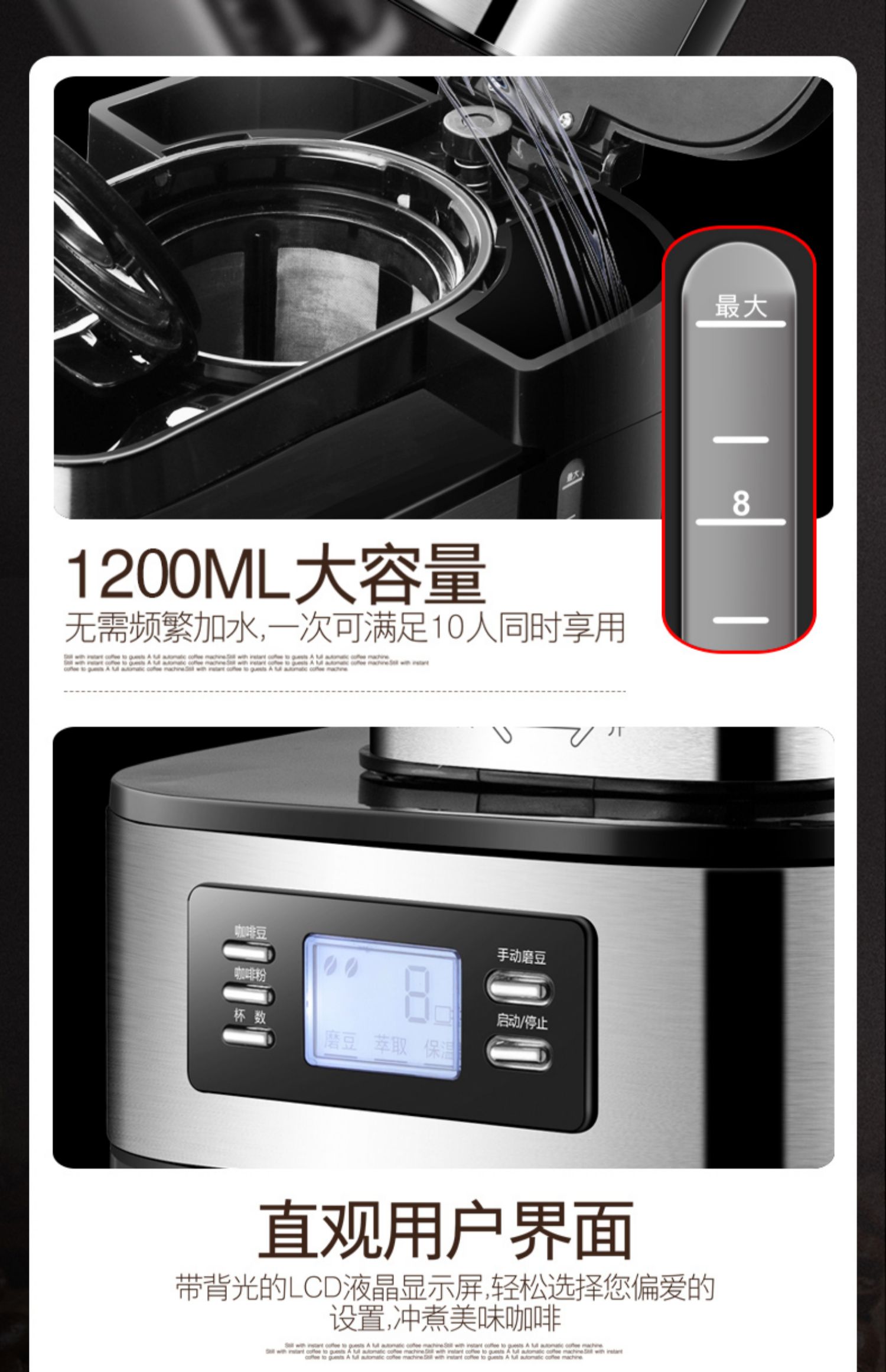 máy pha cà phê nuova simonelli Máy xay cà phê một hộ gia đình nhỏ vừa mới xay đậu thương mại hoàn toàn tự động văn phòng nhỏ giọt kiểu cà phê Mỹ - Máy pha cà phê máy espresso