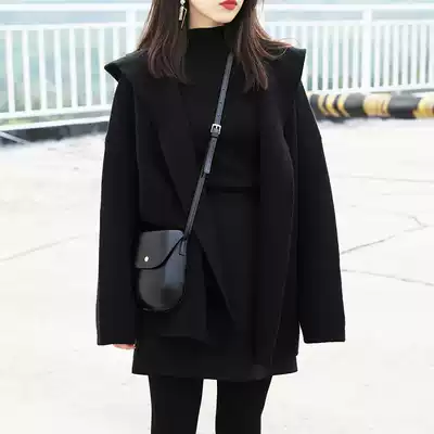 Hong Kong trendy brand hooded knitted cardigan jacket women's spring 2021 new women's fashion loose and thin cashmere sweater